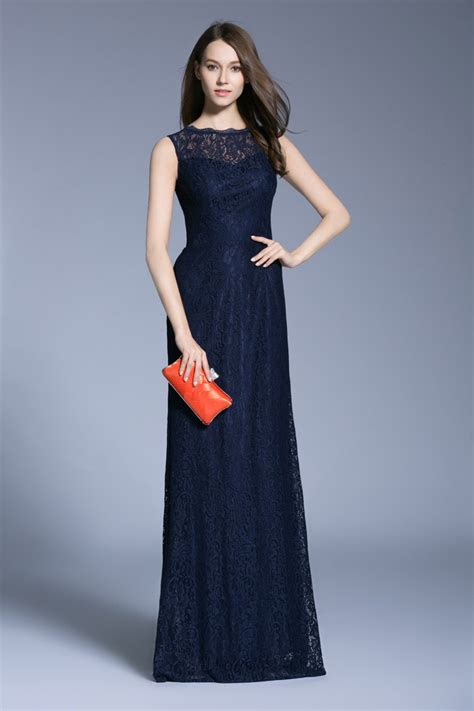 navy blue full length dress.